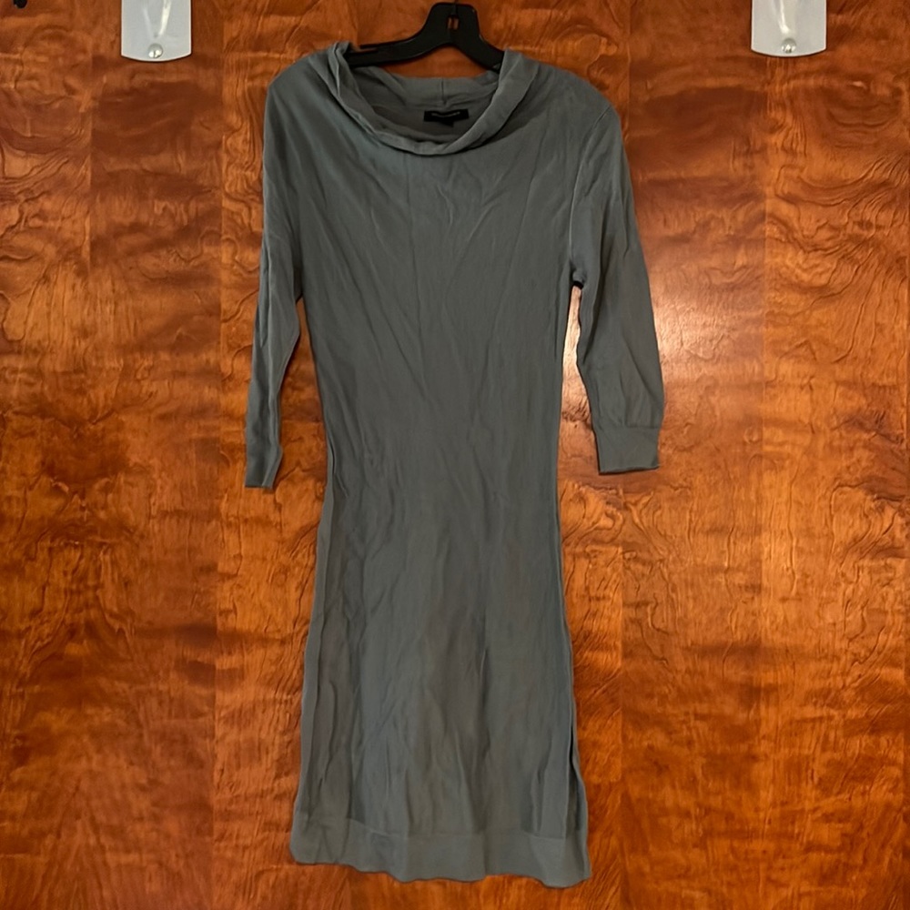 Cowl neck sweater dress